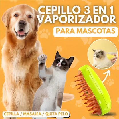 cepillo vaporizador de mascota